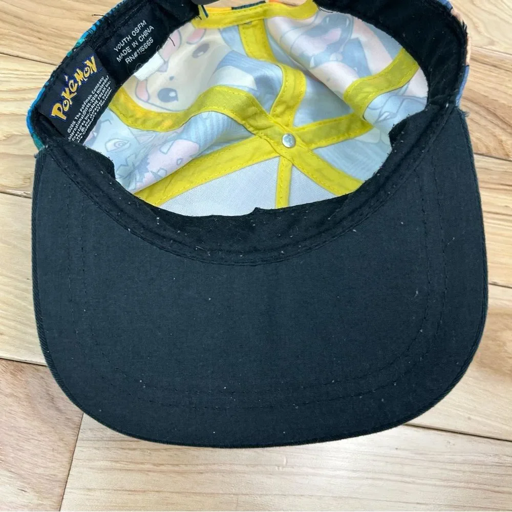 Pokémon SnapBack Baseball Cap Hat Pikachu Squirtle Nintendo Game Freak Youth OS